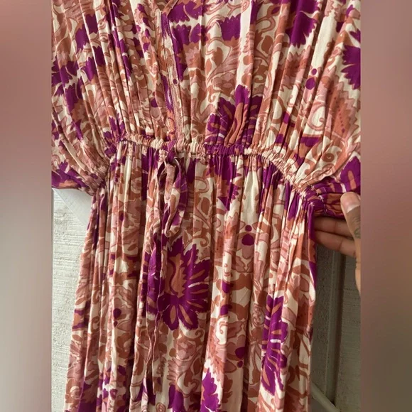 Floral Maxi Dress in Pink and Purple - Picture 2 of 5